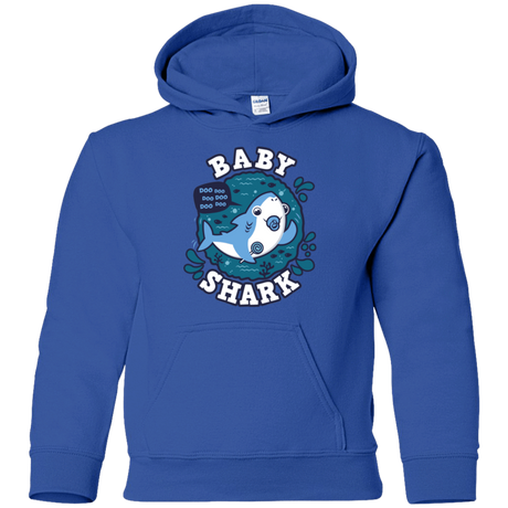 Sweatshirts Royal / YS Shark Family trazo - Baby Boy chupete Youth Hoodie
