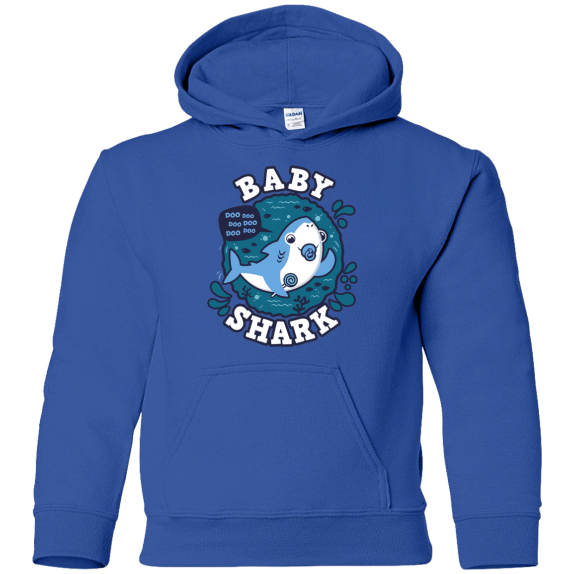 Sweatshirts Royal / YS Shark Family trazo - Baby Boy chupete Youth Hoodie