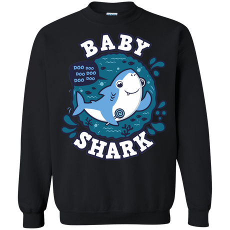 Sweatshirts Black / S Shark Family trazo - Baby Boy Crewneck Sweatshirt