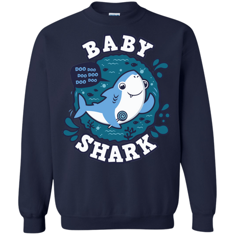 Sweatshirts Navy / S Shark Family trazo - Baby Boy Crewneck Sweatshirt