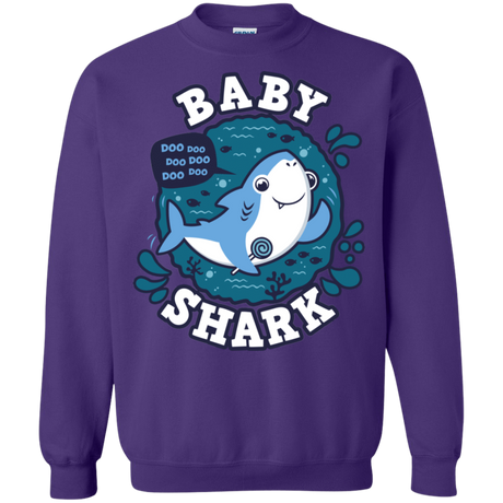 Sweatshirts Purple / S Shark Family trazo - Baby Boy Crewneck Sweatshirt