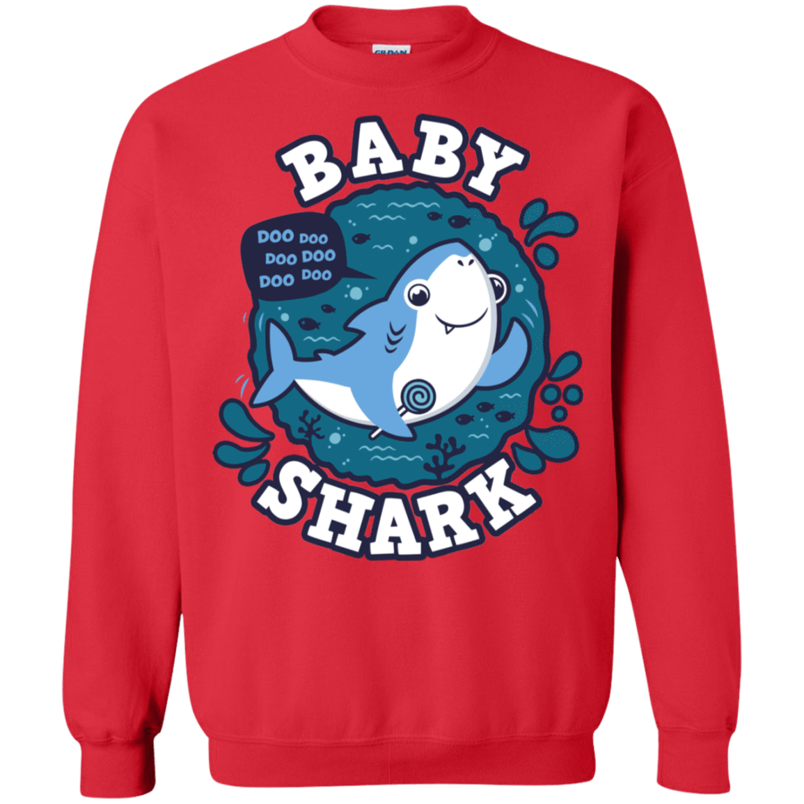 Sweatshirts Red / S Shark Family trazo - Baby Boy Crewneck Sweatshirt