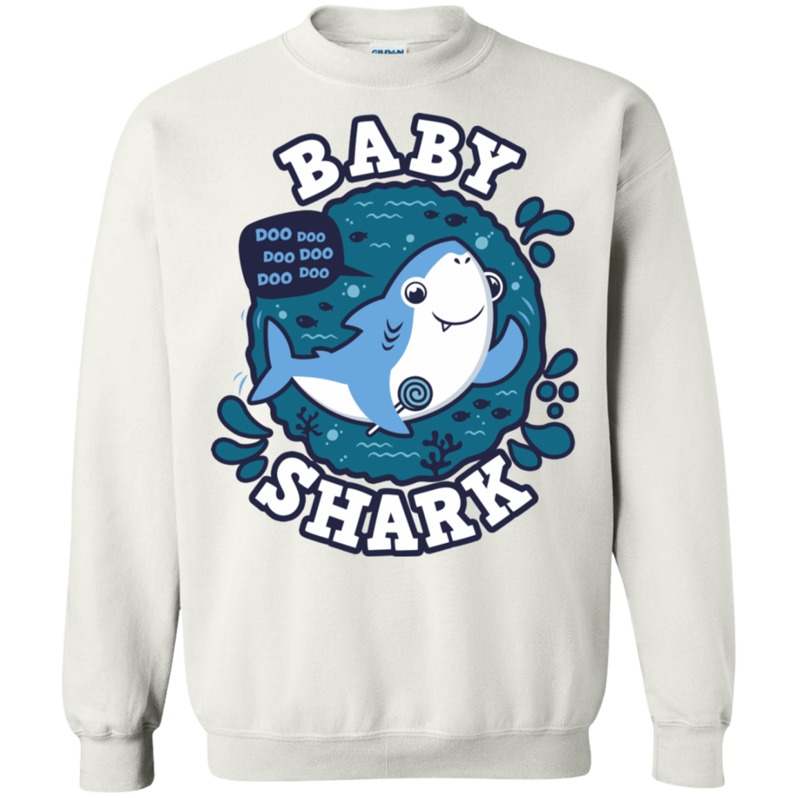 Sweatshirts White / S Shark Family trazo - Baby Boy Crewneck Sweatshirt