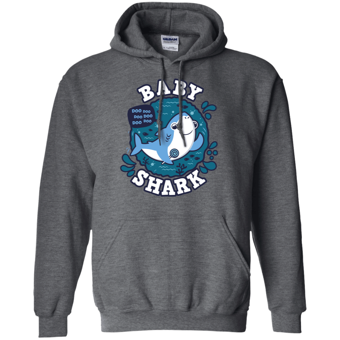 Sweatshirts Dark Heather / S Shark Family trazo - Baby Boy Pullover Hoodie