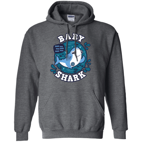 Sweatshirts Dark Heather / S Shark Family trazo - Baby Boy Pullover Hoodie