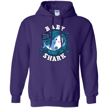 Sweatshirts Purple / S Shark Family trazo - Baby Boy Pullover Hoodie