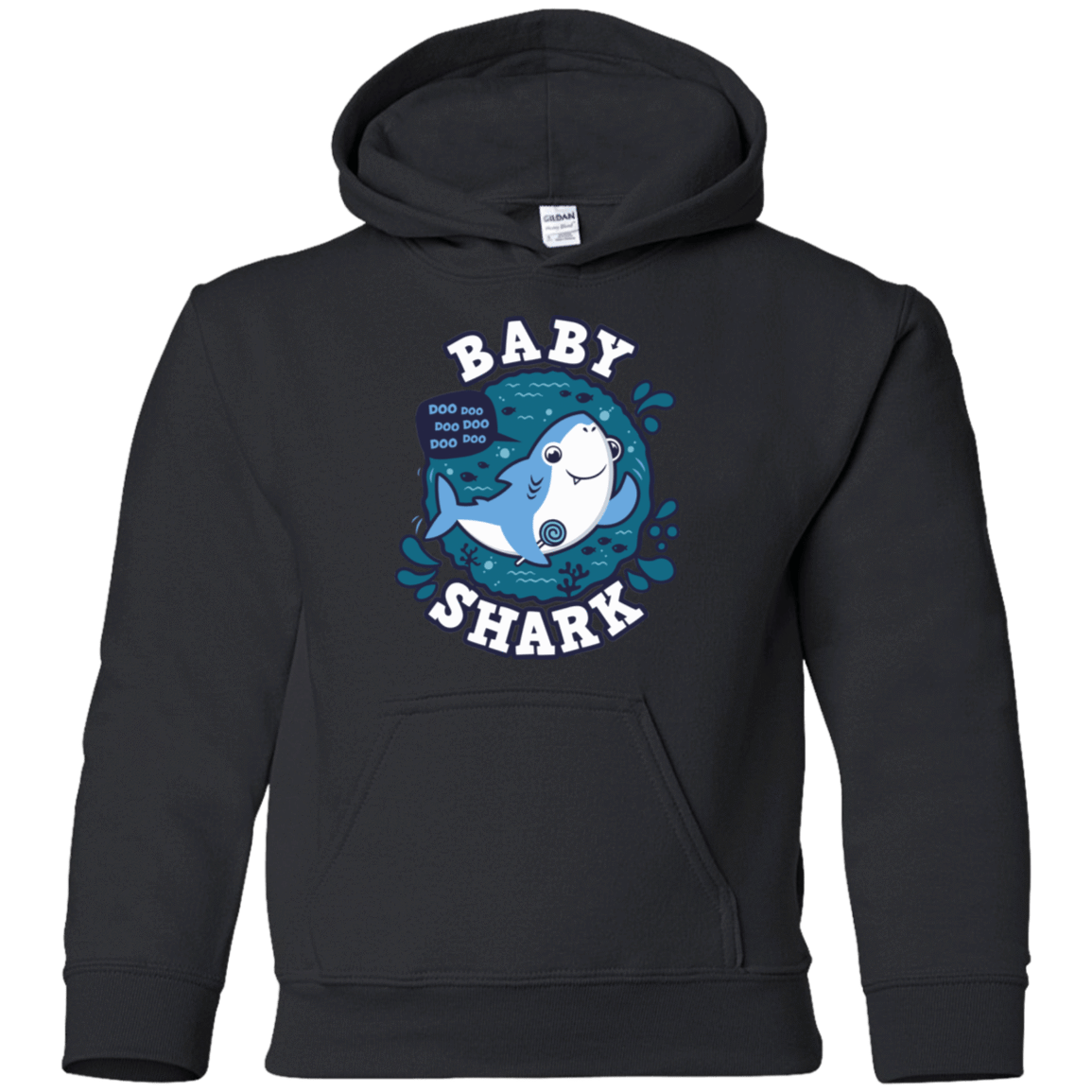 Sweatshirts Black / YS Shark Family trazo - Baby Boy Youth Hoodie