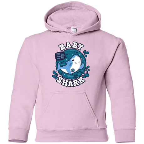 Sweatshirts Light Pink / YS Shark Family trazo - Baby Boy Youth Hoodie