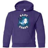 Sweatshirts Purple / YS Shark Family trazo - Baby Boy Youth Hoodie