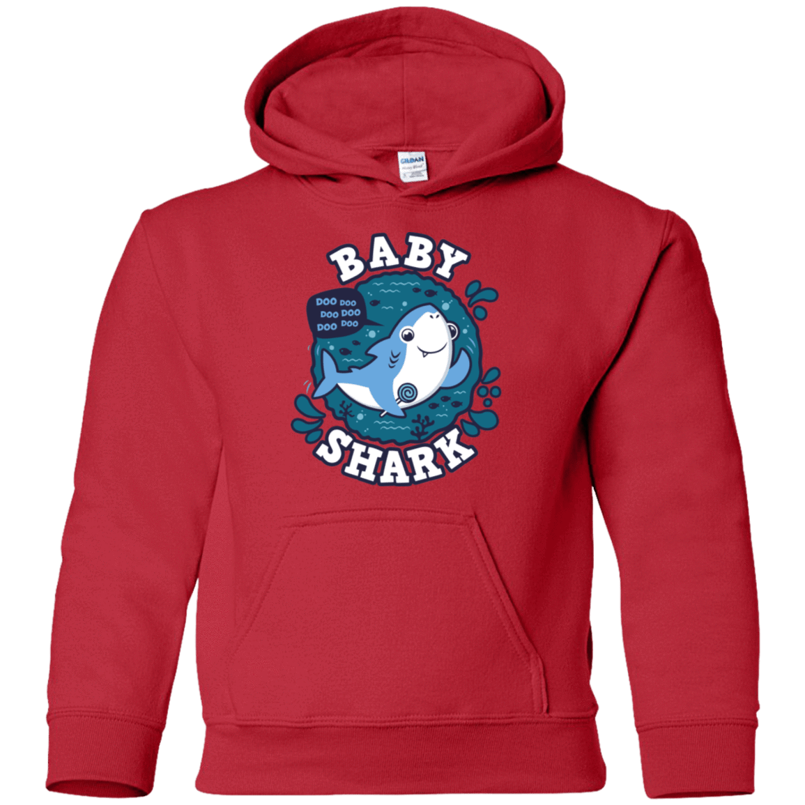 Sweatshirts Red / YS Shark Family trazo - Baby Boy Youth Hoodie