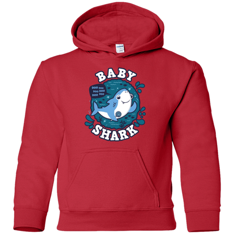 Sweatshirts Red / YS Shark Family trazo - Baby Boy Youth Hoodie