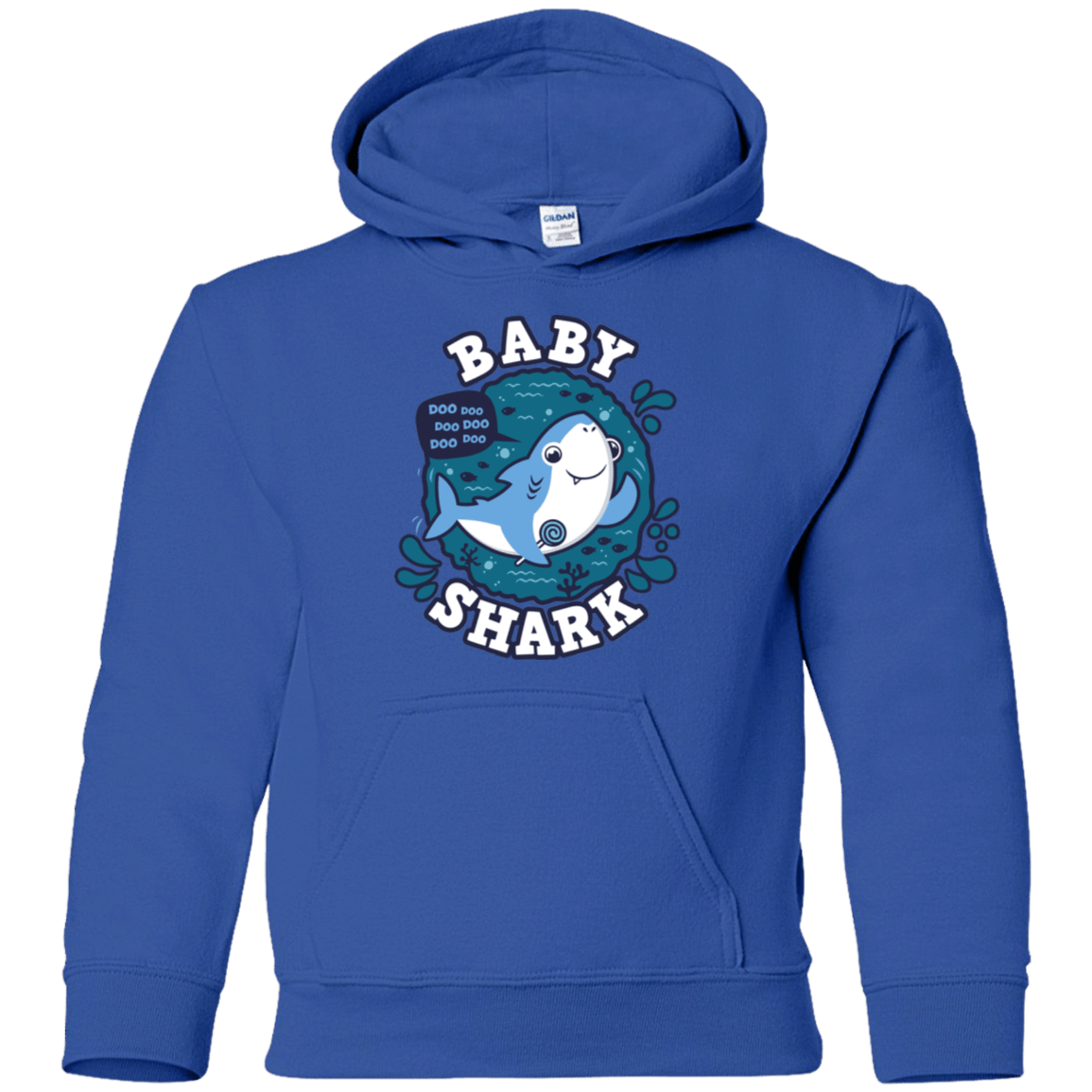 Sweatshirts Royal / YS Shark Family trazo - Baby Boy Youth Hoodie