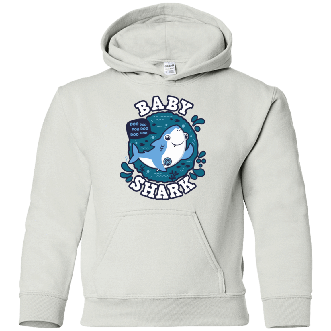 Sweatshirts White / YS Shark Family trazo - Baby Boy Youth Hoodie