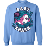 Sweatshirts Carolina Blue / S Shark Family trazo - Baby Girl chupete Crewneck Sweatshirt