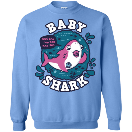 Sweatshirts Carolina Blue / S Shark Family trazo - Baby Girl chupete Crewneck Sweatshirt