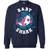 Sweatshirts Navy / S Shark Family trazo - Baby Girl chupete Crewneck Sweatshirt