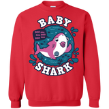 Sweatshirts Red / S Shark Family trazo - Baby Girl chupete Crewneck Sweatshirt