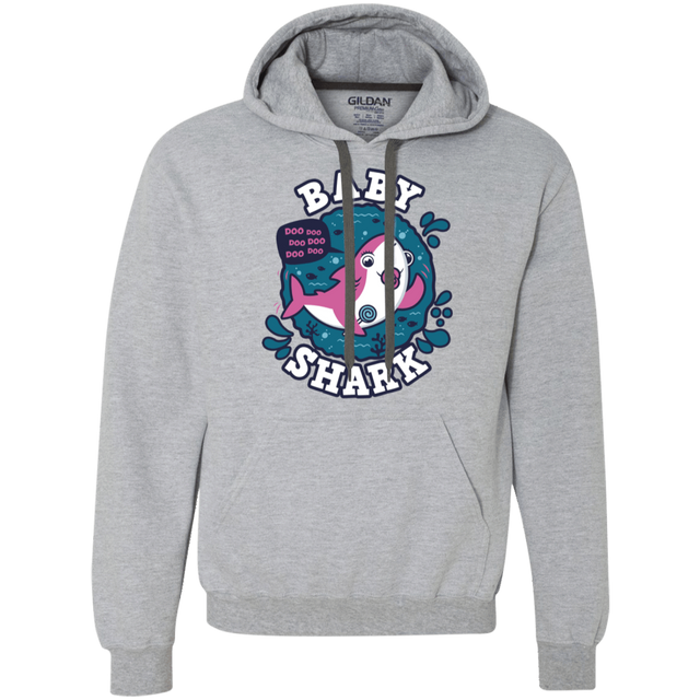 Sweatshirts Sport Grey / 2XL Shark Family trazo - Baby Girl chupete Premium Fleece Hoodie