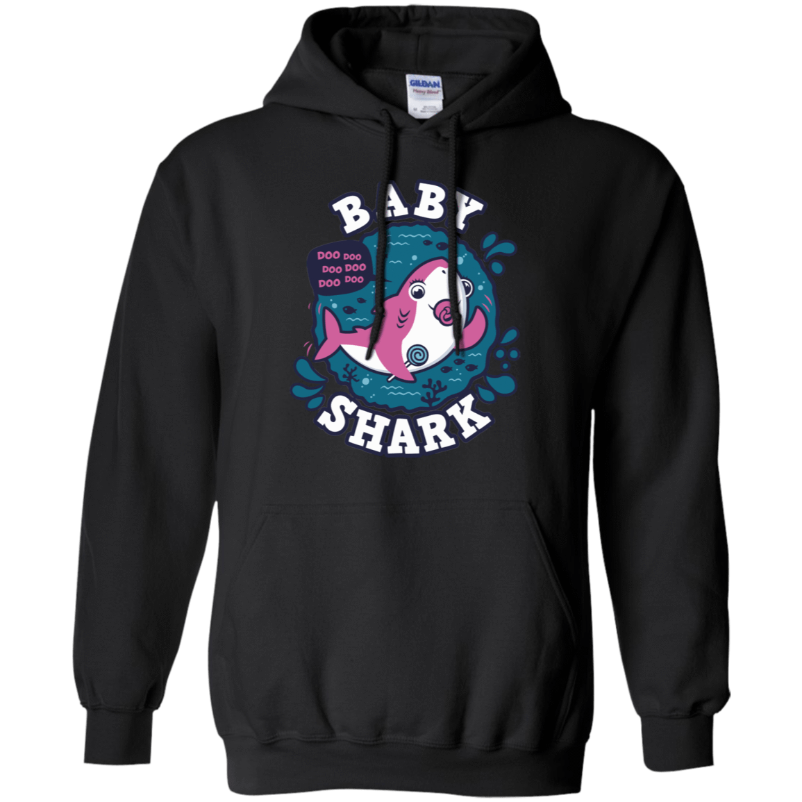 Sweatshirts Black / S Shark Family trazo - Baby Girl chupete Pullover Hoodie