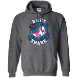 Sweatshirts Dark Heather / S Shark Family trazo - Baby Girl chupete Pullover Hoodie