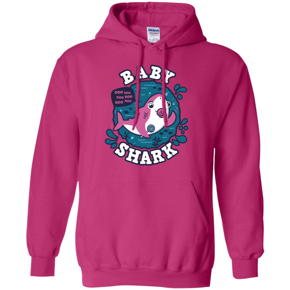 Sweatshirts Heliconia / S Shark Family trazo - Baby Girl chupete Pullover Hoodie