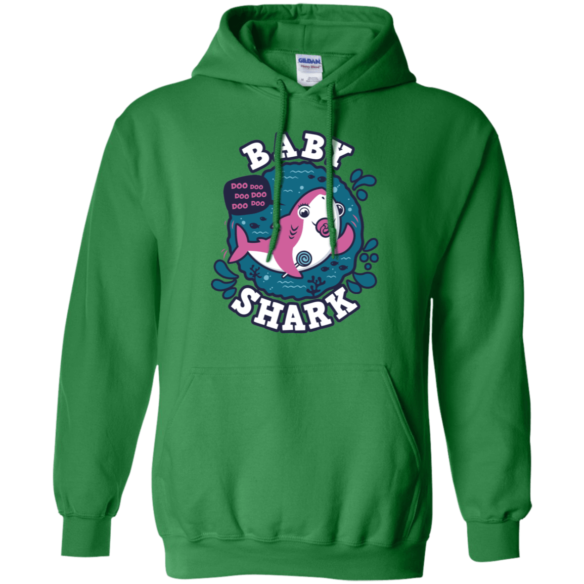 Sweatshirts Irish Green / S Shark Family trazo - Baby Girl chupete Pullover Hoodie