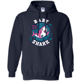 Sweatshirts Navy / S Shark Family trazo - Baby Girl chupete Pullover Hoodie