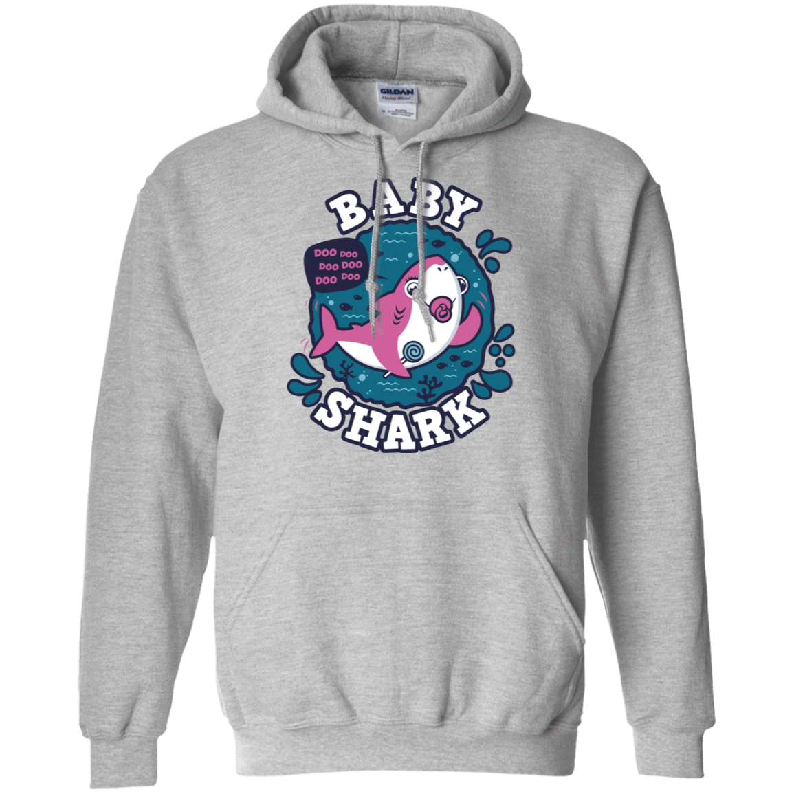 Sweatshirts Sport Grey / S Shark Family trazo - Baby Girl chupete Pullover Hoodie