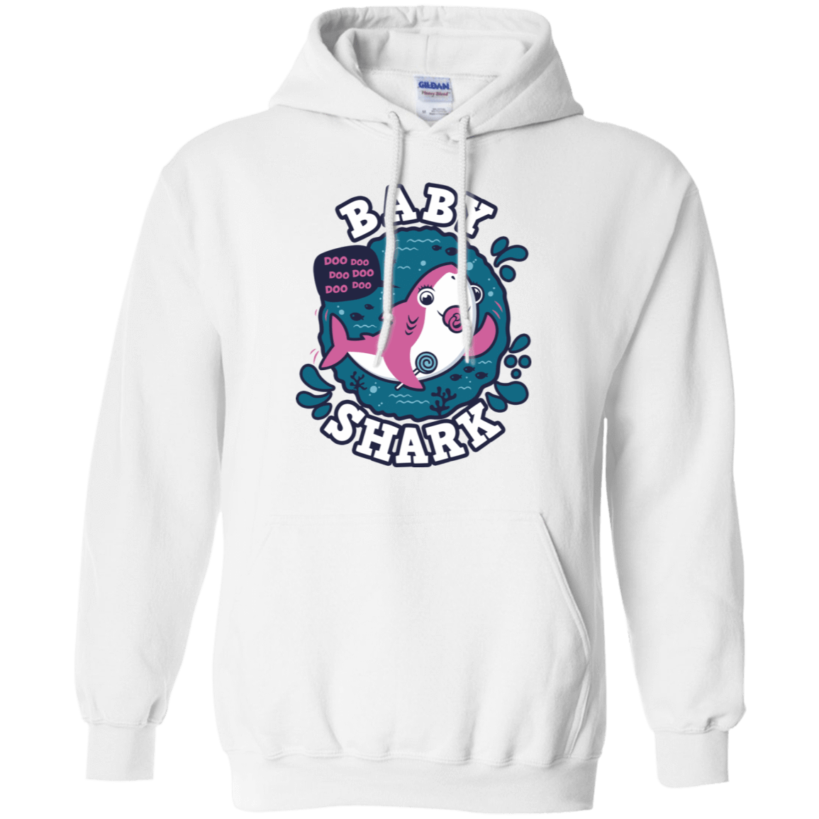 Sweatshirts White / S Shark Family trazo - Baby Girl chupete Pullover Hoodie