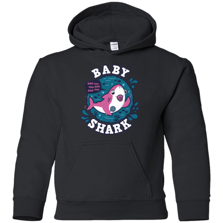 Sweatshirts Black / YS Shark Family trazo - Baby Girl chupete Youth Hoodie