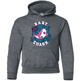 Sweatshirts Dark Heather / YS Shark Family trazo - Baby Girl chupete Youth Hoodie
