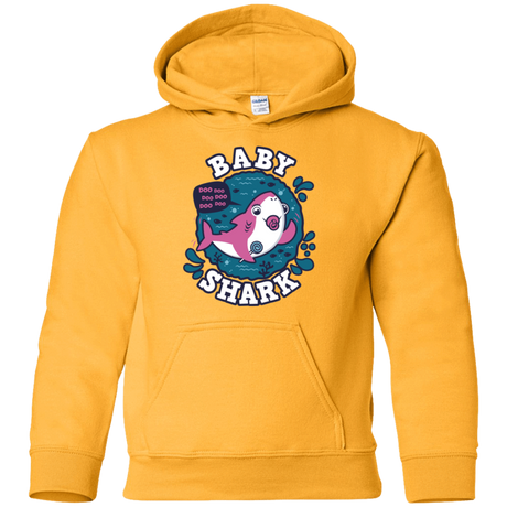 Sweatshirts Gold / YS Shark Family trazo - Baby Girl chupete Youth Hoodie