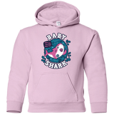 Sweatshirts Light Pink / YS Shark Family trazo - Baby Girl chupete Youth Hoodie