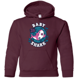 Sweatshirts Maroon / YS Shark Family trazo - Baby Girl chupete Youth Hoodie