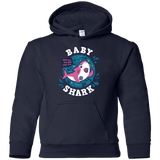 Sweatshirts Navy / YS Shark Family trazo - Baby Girl chupete Youth Hoodie