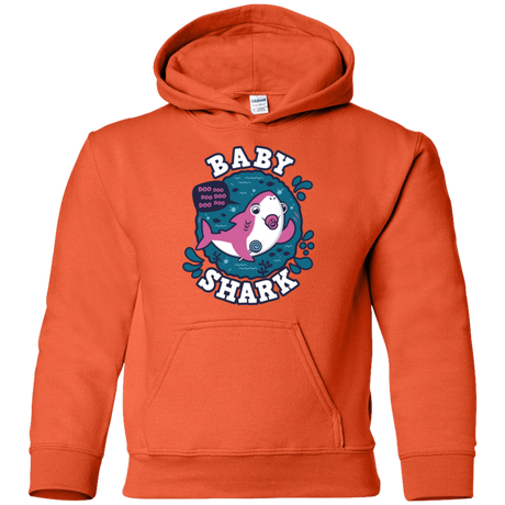 Sweatshirts Orange / YS Shark Family trazo - Baby Girl chupete Youth Hoodie