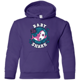 Sweatshirts Purple / YS Shark Family trazo - Baby Girl chupete Youth Hoodie
