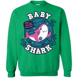 Sweatshirts Irish Green / S Shark Family trazo - Baby Girl Crewneck Sweatshirt