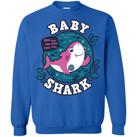 Sweatshirts Royal / S Shark Family trazo - Baby Girl Crewneck Sweatshirt