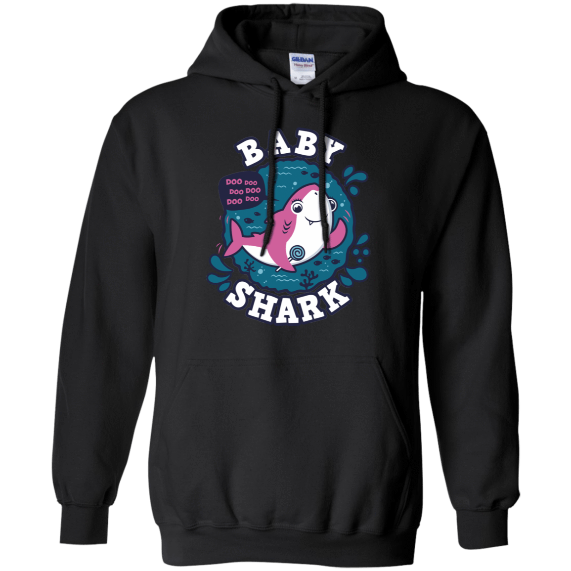 Sweatshirts Black / S Shark Family trazo - Baby Girl Pullover Hoodie