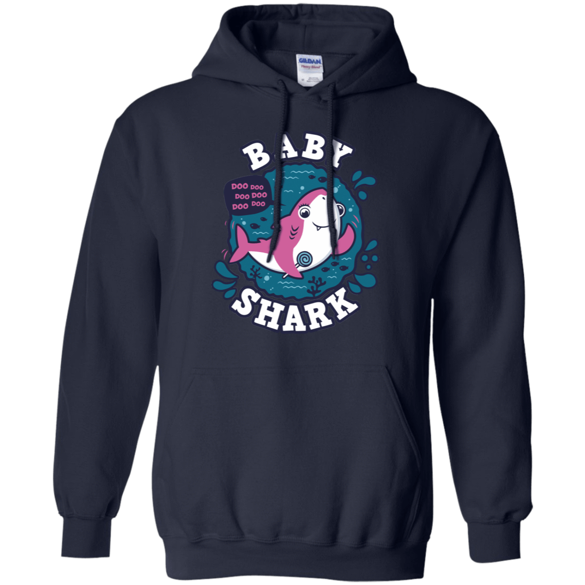 Sweatshirts Navy / S Shark Family trazo - Baby Girl Pullover Hoodie