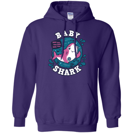 Sweatshirts Purple / S Shark Family trazo - Baby Girl Pullover Hoodie