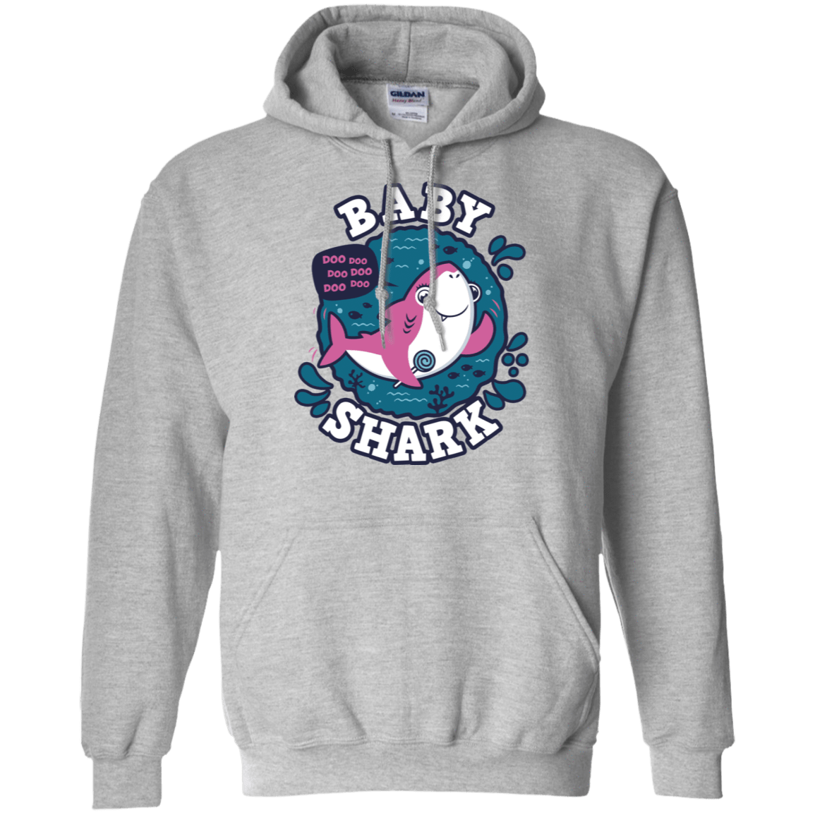 Sweatshirts Sport Grey / S Shark Family trazo - Baby Girl Pullover Hoodie