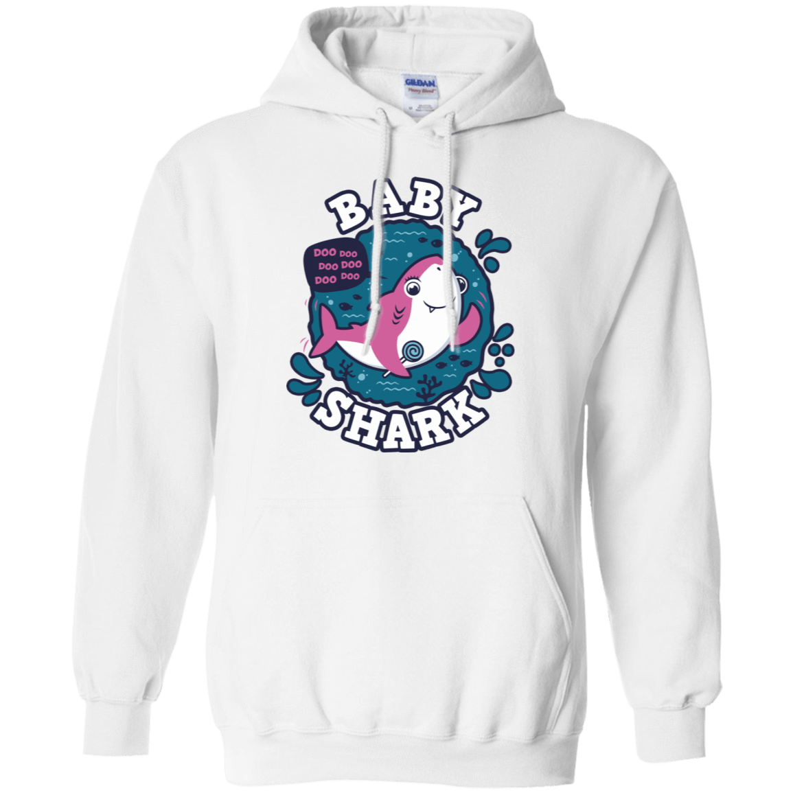 Sweatshirts White / S Shark Family trazo - Baby Girl Pullover Hoodie