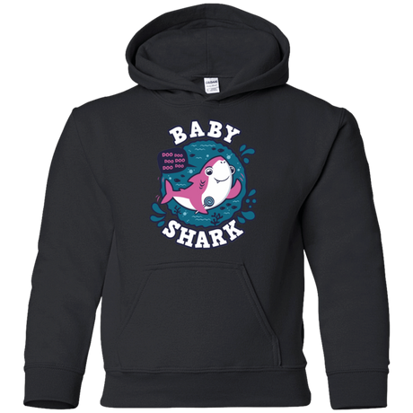Sweatshirts Black / YS Shark Family trazo - Baby Girl Youth Hoodie