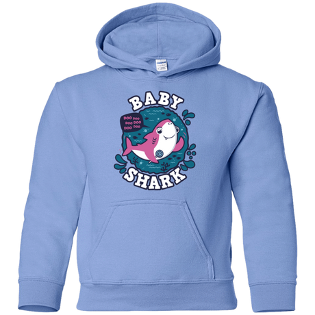 Sweatshirts Carolina Blue / YS Shark Family trazo - Baby Girl Youth Hoodie