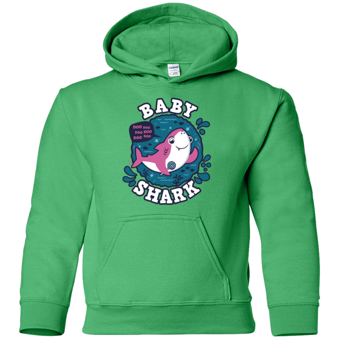 Sweatshirts Irish Green / YS Shark Family trazo - Baby Girl Youth Hoodie