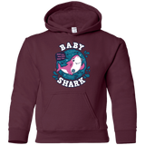 Sweatshirts Maroon / YS Shark Family trazo - Baby Girl Youth Hoodie