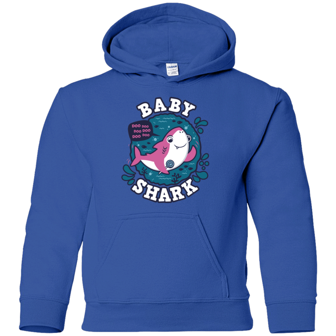 Sweatshirts Royal / YS Shark Family trazo - Baby Girl Youth Hoodie