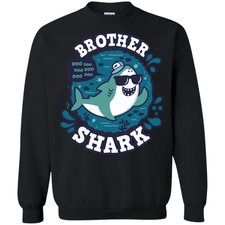 Sweatshirts Black / S Shark Family trazo - Brother Crewneck Sweatshirt